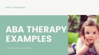 ABA Therapy Examples - Autism in Children