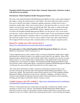 Population Health Management Market