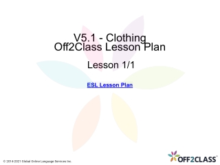 Free Off2Class Lesson Download: Vocabulary - Clothing