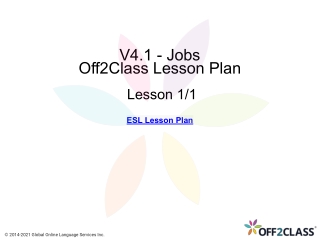 Vocabulary - Jobs - ESL Lesson Plan
