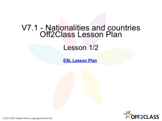 Free Off2Class ESL Lesson Download - Nationality