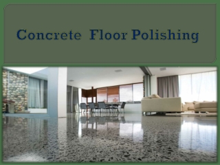 Concrete  Floor Polishing