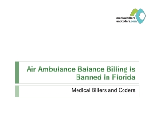 Air ambulance balance billing is banned in Florida