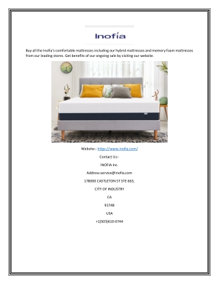 Get Best Mattress | Inofia.Com