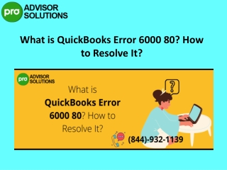 Here’s a proper techniques to eliminate the QuickBooks error 6000 80