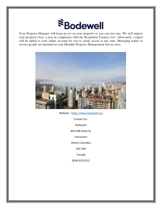 Property Management Companies in Vancouver | Bodewell