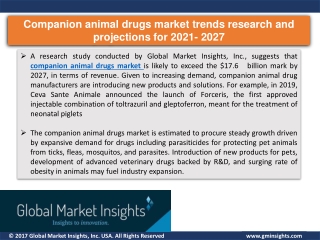 Companion animal drugs systems market research report by 2021 to 2027
