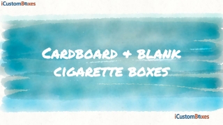 Get Attractive Cardboard Cigarette Boxes at ICustomBoxes