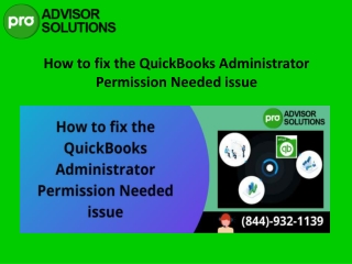 QuickBooks Administrator Permission Needed| Here’s How you can Fix it