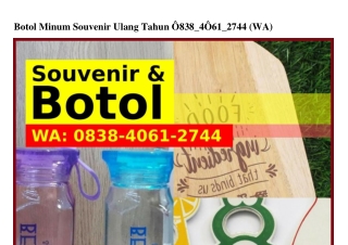 Botol Minum Souvenir Ulang Tahun Ô8ᣮ8–ԿÔճl–2ᜪԿԿ{WA}