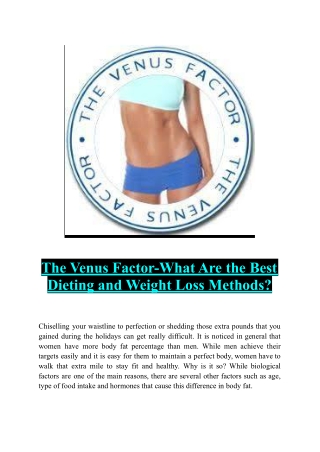 The Venus Factor - Diets & Weight Loss