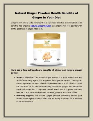 Health Benefits of Ginger in Your Diet2