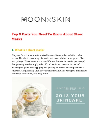 Sheet Masks that will pamper your skin