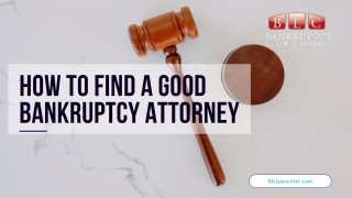 Find Bankruptcy Attorney