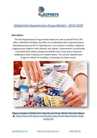 Global Anti-Hypertension Drugs Market - 2019-2026