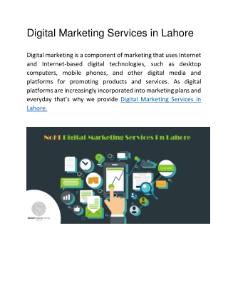 Digital Marketing Services in Lahore