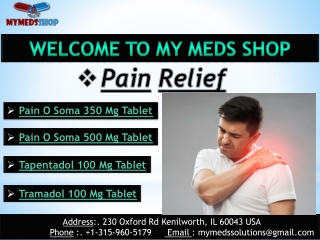 Buy  Pain O SOMA 350, 500 MG TABLETS in USA