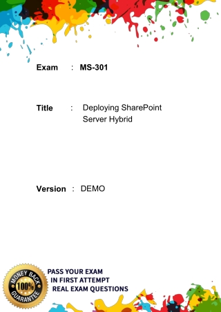 Microsoft Certified Developer MS-301 dumps PDF -  100% passing Guarantee