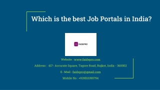 Which is the Best Job Portals in India