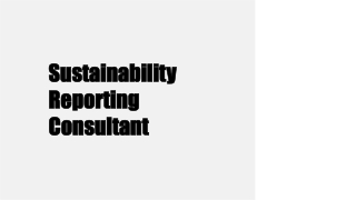 Sustainability Reporting Consulting