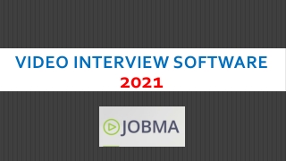 Video Interview Software 2021