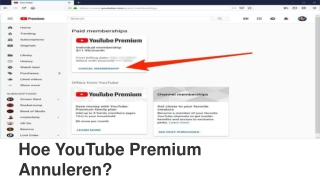 Hoe YouTube Premium Annuleren?