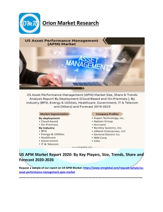 US APM Market Share 2020: Trends, Key Players, Industry Analysis and Report 2020-2026