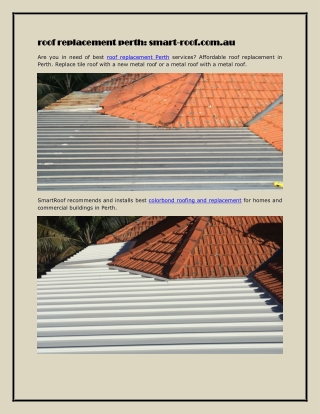 roof replacement perth