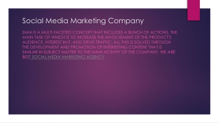 Social Media Marketing Company