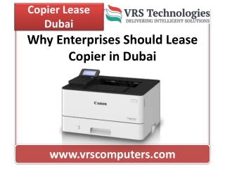 Why Enterprises Should Lease Copier in Dubai