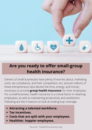 Are you ready to offer small-group health insurance?