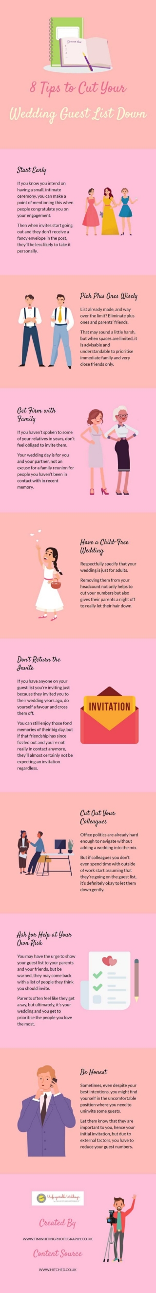 8 Tips To Cut Your Wedding Guest List Down
