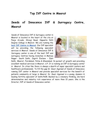 Top IVF Centre in Meerut | Low-Cost IVF in Meerut- Vinsfertility Pvt. Ltd.
