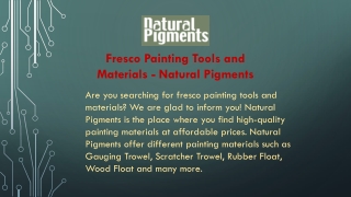 Fresco Painting Tools and Materials - Natural Pigments