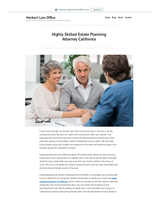 Highly Skilled Estate Planning Attorney California