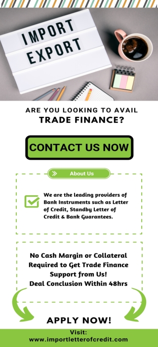 Infographics – Trade Finance Facilities Available