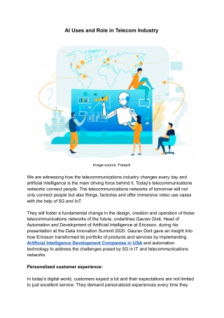 Ai uses and role in telecom industry