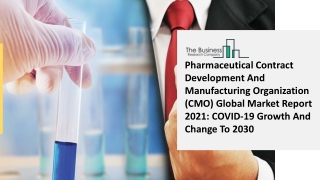 Global Pharmaceutical Contract Development And Manufacturing Organization (CMO) Market Report 2021-2030 | Covid 19 Impac