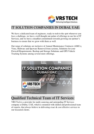 IT services in Dubai