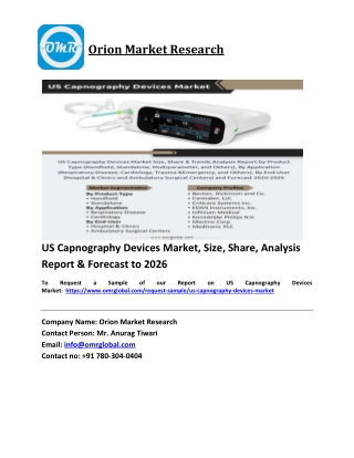 US Capnography Devices Market Trends, Size, Competitive Analysis and Forecast 2020-2026