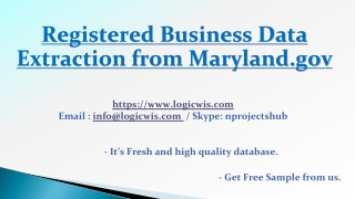 Registered Business Data Extraction from Maryland.gov