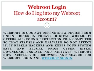 webroot login | webroot signin