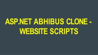 ASP.NET ABHIBUS CLONE - WEBSITE SCRIPTS