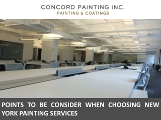 Points to be Consider When Choosing New York Painting Services