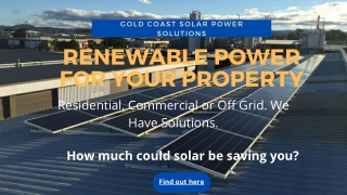 Solar Power Systems, Sales, Installation & Service in Gold Coast, QLD