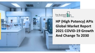 (2021-2030) HP (High Potency) APIs Market Size, Share, Growth And Trends