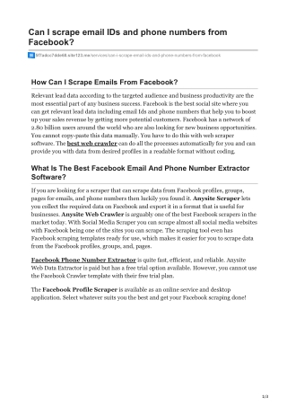 What Is The Best Facebook Data Extractor Software?