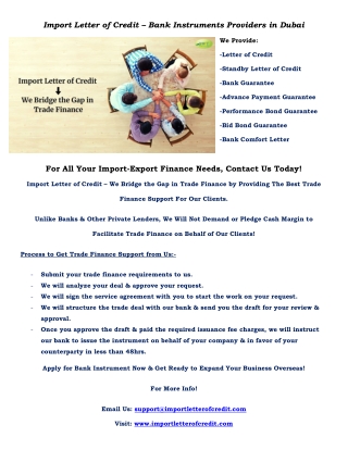 Import Letter of Credit – Bank Instruments – Trade Finance Providers