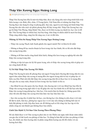 Tháp Văn Xương Ngọc Hoàng Long