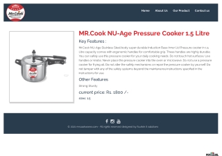 Pressure Cooker 1.5 Litre